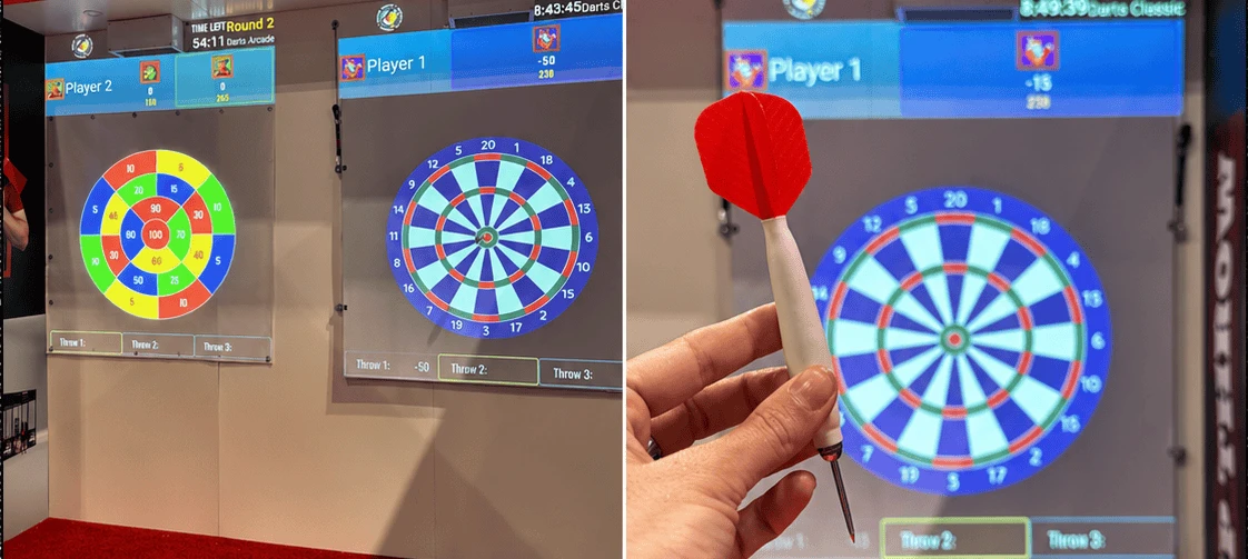 Peut-on utiliser des fléchettes, de l’archerie et des jeux Velcro dans un centre de lancer de haches ?
